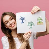 Estampado De Silicona Reutilizable De Vida Silicio Transparente Para Scrapbooking Y Diario Estampado De Sol Planta Estrella Árbol De La Vida - details 5