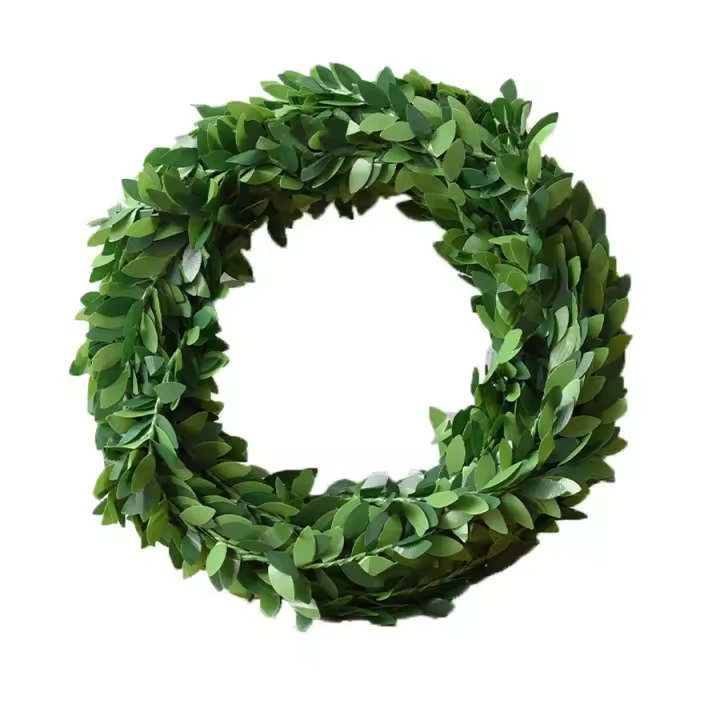 Corona De Hojas De Iva Artificial 7.5 Metros Vines De Plantas Falsas Para Decoración De Hogar Boda Navidad Interior Exterior Jardín Festivales - 1