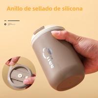 Taza De Café De Acero Inoxidable 304 Con Pajita Y Tapa, Antigoteo Para Bebidas Calientes Y Frías Adecuada Para Niños Y Adultos - details 2
