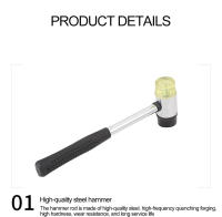 Martillo De Goma Doble Cara Tamaño Multifuncional Para Vidrio Y Ventanas Maza De Nylon Cabeza De Goma Para Trabajos De Carpintería - details 6