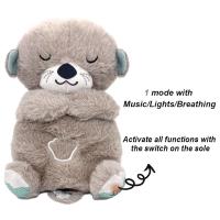 Muñeco De Peluche Suave Para Bebés Otter Soothing Con Música Y Luz Compañero Para Dormir Para Niños Y Niñas Regalo Ideal - details 1