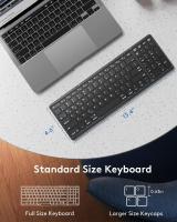 Teclado Bluetooth Plegable De Tamaño Completo Con Teclado Numérico Recargable Portátil Para Viajes Teclado Inalámbrico Foldable - details 1