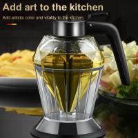 Dispensador De Miel De 200ml Forma De Diamante Vidrio Multifuncional Para Aceite Vinagre Y Salsa Herramienta De Cocina - details 5
