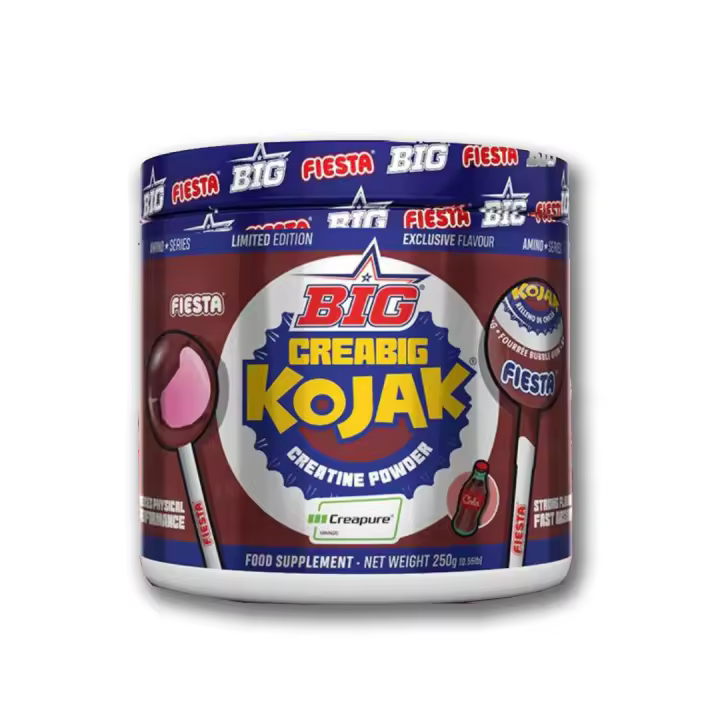 Big Nutrition - Creabig Kojak Cola 250 Gr. - Creatina monohidrato "Creapure" sabor cola  Mejora la fuerza, la explosividad y la recuperación entre series. Sabor irrepetible 😋 - 1