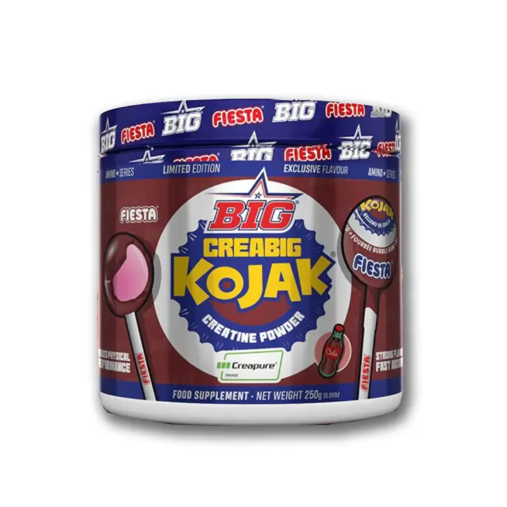 Big Nutrition - Creabig Kojak Cola 250 Gr. - Creatina monohidrato "Creapure" sabor cola  Mejora la fuerza, la explosividad y la recuperación entre series. Sabor irrepetible 😋 - 1