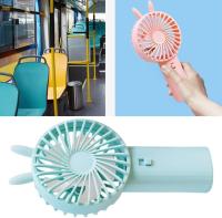 Ventilador de refrigeración de mano funciona con Pilas AA ventilador Pequeño con orejas para oficina en casa Viajes al Aire Libre y Camping - details 8