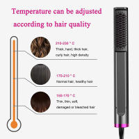 Peine Plano Eléctrico Profesional 2 En 1 Secador Y Liso Cepillo Antisalpicaduras Para Estilo De Pelo Con Temperatura Máxima De 230°C - details 6