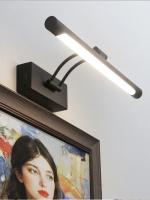 Lámpara LED Moderna Para Espejo Con Control Remoto Y Interruptor Push Recargable Iluminación Para Baño Dormitorio Hotel Metal Color Oro Negro - details 9