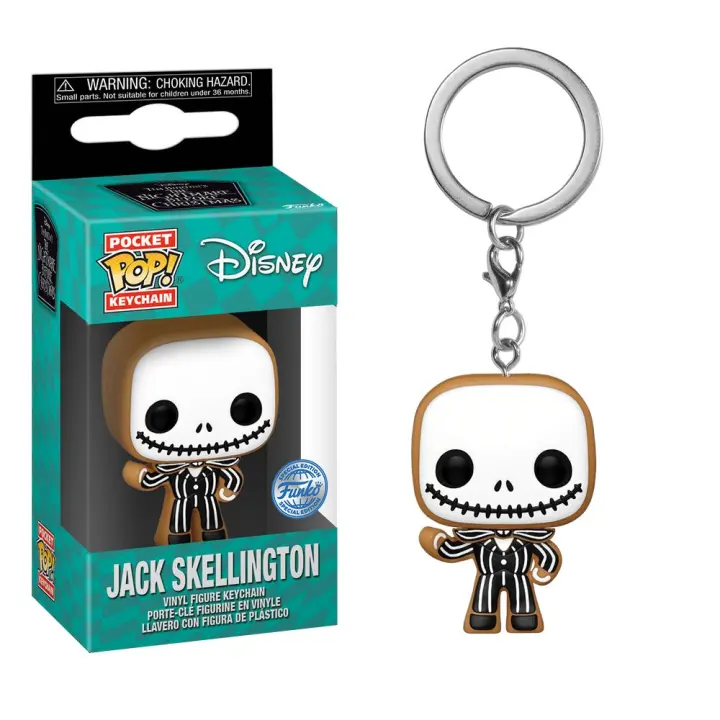 Funko Pocket Pop! Llavero: Pesadilla Antes de Navidad - Jack Esqueleton de Galleta de Jengibre, 67719 - 1