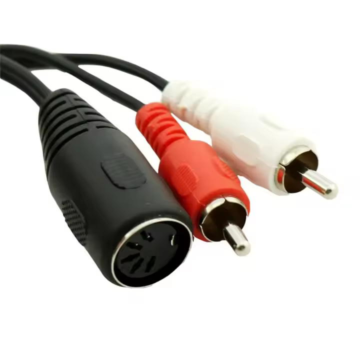 CABLEPELADO Cable Audio Estereo DIN Hembra Macho, Cable DIN de 5 Pines Hembra a RCA, Cable Midi a | Estereo | Apto para Sistemas Bang & Olufsen, Naim, Quad - 1
