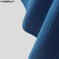 INCERUN Chalecos Sin Mangas Para Hombre Estilo Coreano 2024 Suéter Tejido Solido Casual Urban Fashion Tallas S-5XL - details 13