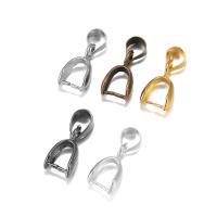 50Pcs Clip De Colgante De Cobre De Color Plateado Para Joyería DIY Conectores De Hebilla Para Collares Accesorios De Joyería - details 0