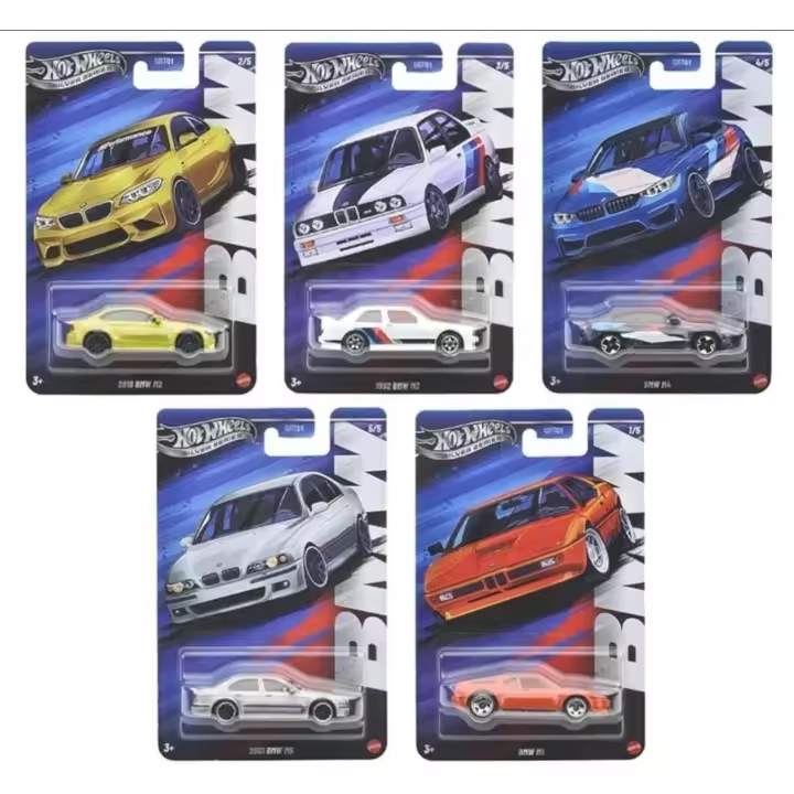 Hot Wheels BMW M Series pack 5 coches – Silver Series 2025 GRT01-979N - 1