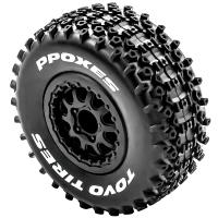 4pcs Neumáticos De Camión De Pista Corta 112mm 1/10 Con Rueda Y Hex 12mm Para Slash Arrma Senton HuanQi 727 Vkar 10sc Hpi Coche RC - details 11