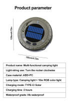 Cinta De Luz Decorativa Para Acampar LED Solar De 10M Con Gancho Magnético Trasero Y Soporte a Prueba De Agua Para Exteriores - details 9