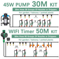 Sistema De Riego Por Drip DIY 20/30M Con Timer Inteligente WIFI Bomba De Agua Alta Presión Rojón De Niebla Y Riepilogo De 1/4 Pulgada - details 1