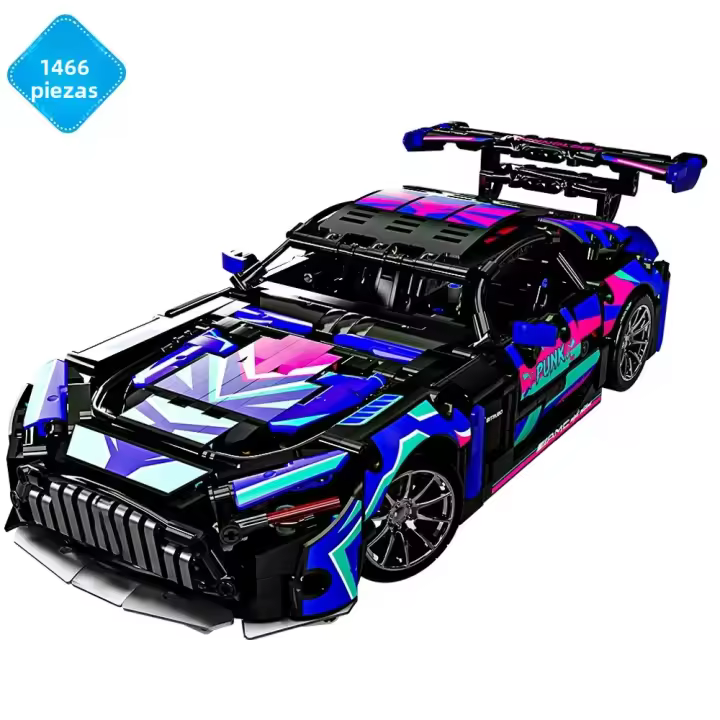 MOC Construcción De Coche De Carreras 1:14 Set De Bloques Deportivos 1466 Piezas Para Niños Y Adultos Juguetes De Cumpleaños - 1