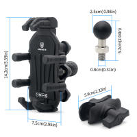 Soporte De Teléfono Móvil Para Motocicleta Con Amortiguador De Vibración Soporte De Rotación Ajustable Para Motorbike Ball Head Mount - details 11