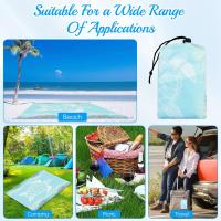 Manta de Playa 200x200 cm, Ligera y Compacta, Impermeable, Suave y Cómoda, Resistente al Viento, de Secado, Resistente al Agua, Ideal para Playa, camping y Picnic (Tortuga-A) - details 3