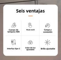 Lámpara De Mesa Inalámbrica LED Para Botella De Vino 3 Colores Regulables a Medida Recargable Por USB Luz De Ambiente Táctil Impermeable Para Comedor - details 1