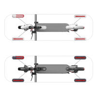 Cubierta De Rueda Protectora Para Xiaomi 3 Scooter Eléctrico M365 pro 2 1s Adhesivo Reflector Nocturno Para Seguridad Frontal Y Trasera - details 32