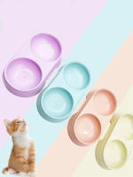 Tazón Doble Para Mascotas De Color Macarón Universal Para Perros Y Gatos Fáciles De Limpiar Y Estéticamente Atractivas - details 6