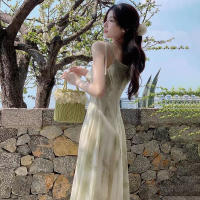 Vestido Largo De Verano Para Mujer Con Suspensión Estampado Floral Sin Mangas Elegante Fiesta Princesa Playa Ruffle Oficina Lady - details 2