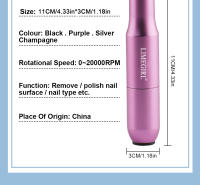 Máquina De Uñas Eléctrica Portátil 20000RPM Con USB Herramienta Profesional Para Pulir Y Retirar Acrílico Y Gel De Uñas - details 11