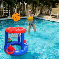 Juego De Tiro De Baloncesto Inflable Azul Con Anillos Para Piscina Fiesta De Agua Marco De Baloncesto Prop Para Juegos De Salón - details 0