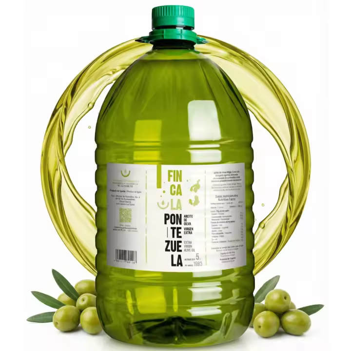 Finca La Pontezuela Aceite de Oliva Virgen Extra Cornicabra 5 Litros | Origen Montes de Toledo | Garrafa AOVE 5L Español | Sabor Intenso y Alto en Polifenoles - 1