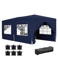 Outsunny Carpa Plegable Gazabo 3x6 m con Paneles Laterales UPF50+ Cenador Pabellón de Jardín con Altura Ajustable y Bolsa de Transporte para Camping Fiestas Patio Terraza - details 0