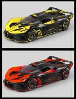 Modelo De Coche Supercar Bugatti Bolide 1/24 Escala Metálico Con Sonido Y Luz Juguetes Para Niños Decoración De Casa Regalo Coleccionable - details 9