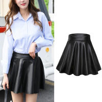 Falda Corta De Cuero Sintético Para Mujer Cintura Alta Elástica Estilo Streetwear Adecuada Para Trabajo Y Club Nocturno - details 5
