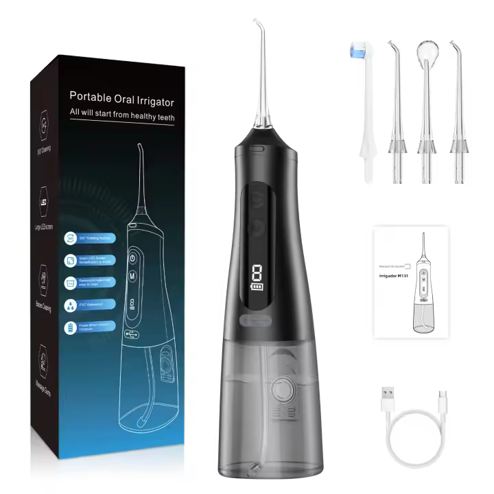LISM Ortoirrigador USB Recargable Jet De Agua Dental Portátil Limpieza De Dientes Impermeable Con Tanque De Agua De 310ML Para Adultos - 1