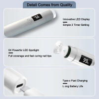 Lámpara LED UV Profesional Para Secado De Uñas Con Base Portátil Mini Secador De Uñas Para Manicura ABS Recargable USB - details 8