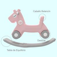 Devessport Caballito Balancín Kohala Baby 3 en 1 Balancín Unicornio Deslizante y Plataforma de Equilibrio Mecedor con 4 ruedas para Niños de 18 a 72 Meses - details 3