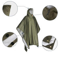 Poncho De Lluvia Pesado Para Camping Impermeable Ligero De Uso Emergencial Para Hombres Y Mujeres Tamaño Universal Para Adultos - details 1