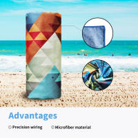 Toalla De Playa HiTurbo De Microfibra Secado Rápido Ultraligera Y Super Absorbente Con Estampado Bohemio Para Natación Y Fitness - details 3