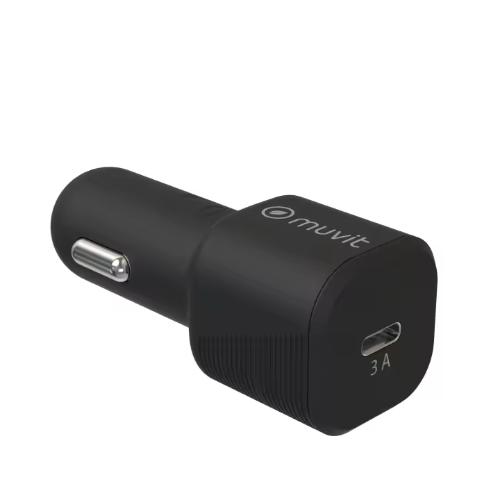 muvit for change cargador coche Tipo C PD 18W negro - 1