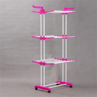 TENDEDERO vertical Percheros De Pie CON RUEDAS TIPO TORRE ,Estante de secado de ropa , colgador de ropa con varillas plegables, almacenamiento compacto, soporte grande, stante de secado de ropa de 3 niveles - details 11