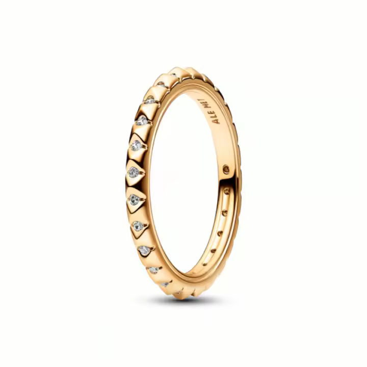Anillo Pandora Me Piramides Baño Oro - 1