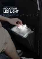 Bolsa De Basura Para Coche Con LED Y PU Cuero Impermeable Accesorios De Almacenamiento En Asiento Trasero Bolsillo De Almacenamiento Magnético Para Coche - details 0