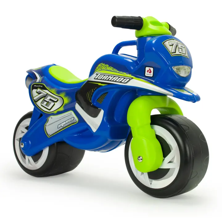 INJUSA - Moto Correpasillos Tundra Tornado | Andador Bebé | Moto para Niños de 18 a 48 Meses | Ruedas Anchas de Plástico | Decoración Permanente e Impermeable | Asa de Transporte para Padres | Versiones: Honda, Repsol y Marca Injusa en Azul o Rosa - 1