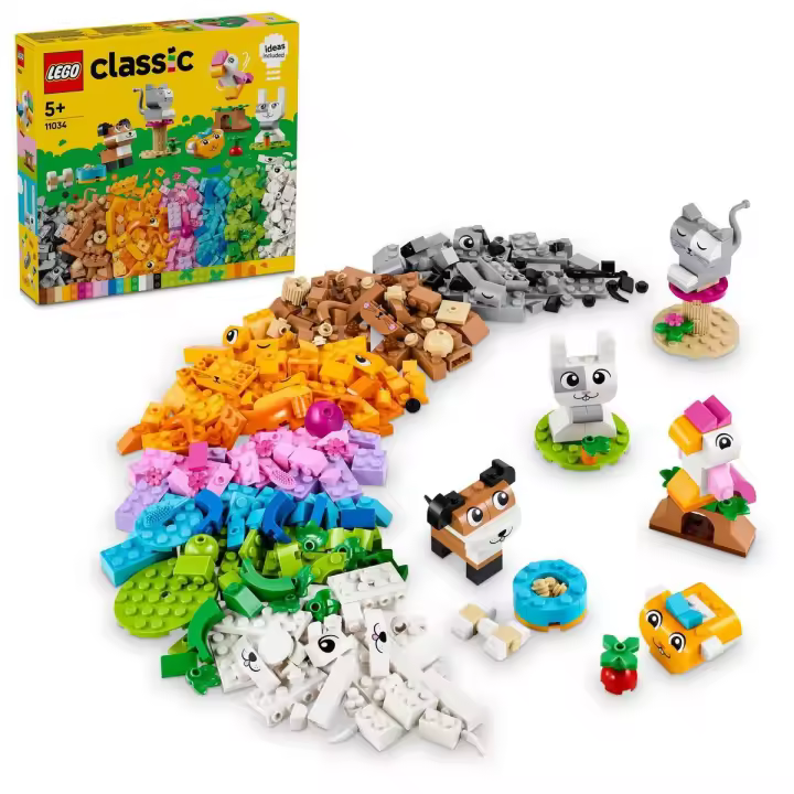 LEGO 11034 Classic Mascotas Creativas Juguete para construir animales con ladrillos - 1