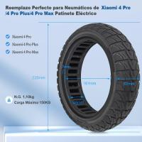 FGNS Rueda Maciza 10×2.5 (60/70-7) compatible con mi 4 Pro/4 Pro Plus / 4 Pro Max Scooter eléctrico, Neumáticos sólidos de goma maciza 10x2.5 pulgadas(Llanta ancho 48mm), - details 0