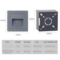Lámpara De Pared LED 3W IP65 Luz De Escalera LED Impermeable Para Exteriores Fuente De Alimentación AC85-265V Instalación Requiere Luz LED Incluida Estilo Arte Deco - details 1