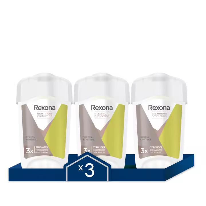 Rexona Desodorante Stress Control Maximum Protection Antitranspirante 45ml - Pack de 3 - 1