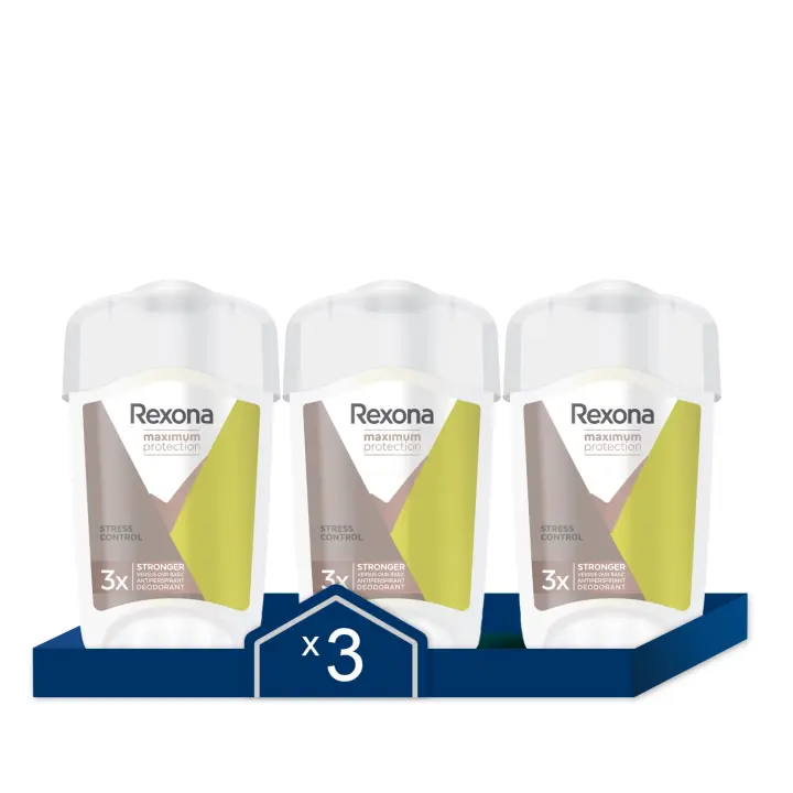 Rexona Desodorante Stress Control Maximum Protection Antitranspirante 45ml - Pack de 3 - 1