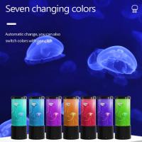 Lámpara De Medusa De Jalea Lava Con 7 Colores Luz Nocturna Del Océano Para Decoración De Escritorio Dormitorio Regalo LED De Modo De Control Por Interruptor - details 7