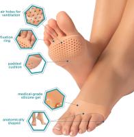 Almohadillas De Silicona Para Metatarsianos Separador De Dedos Alivio Del Dolor Orthopédicas Masajeador De Pies Antideslizante Transpirable Ligero Absorbedor De Choque Confort Para El Pie - details 1